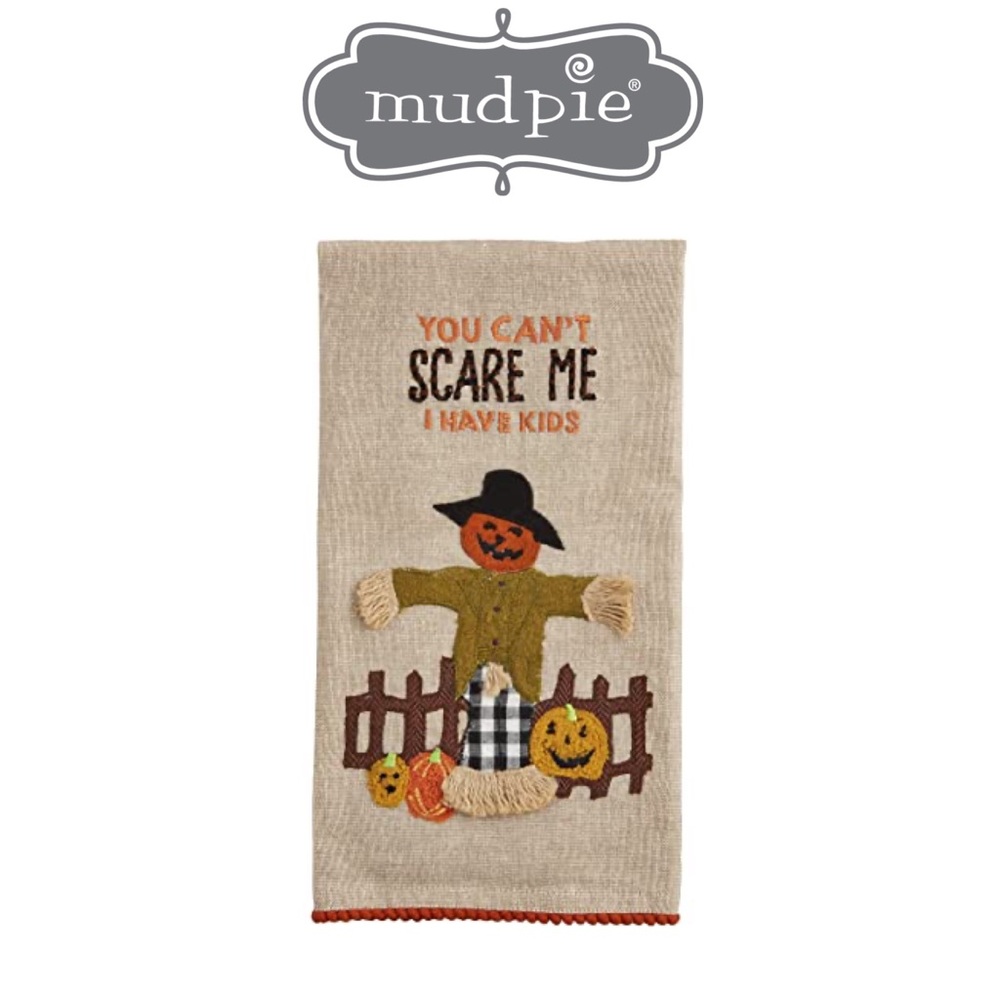 Mud Pie Scare Me Embellished Kitchen Towel